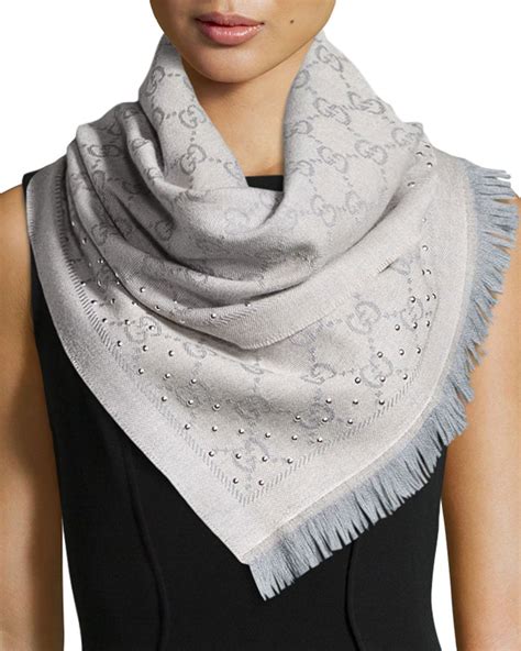 gucci studded scarf|Gucci scarf buy online.